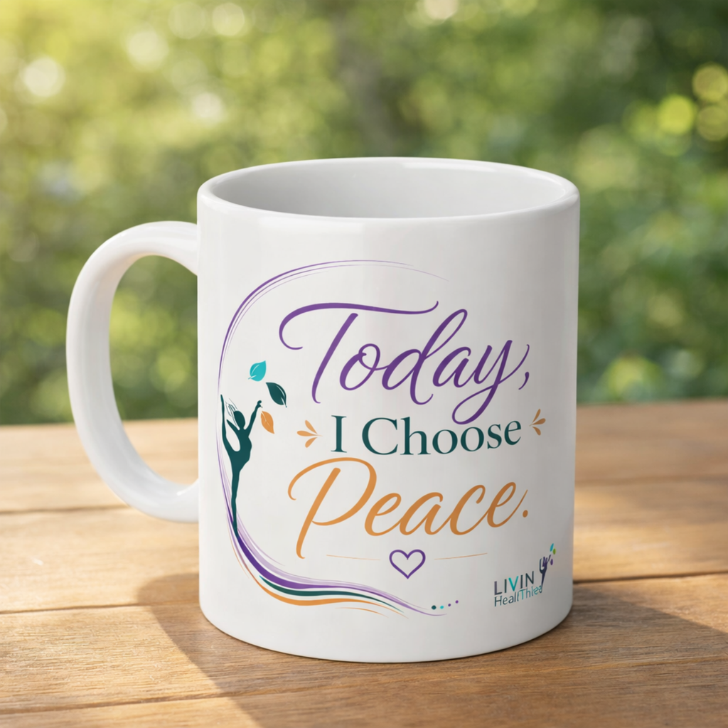 20oz Jumbo Mug - 'Today, I Choose Peace' Inspirational Coffee Cup