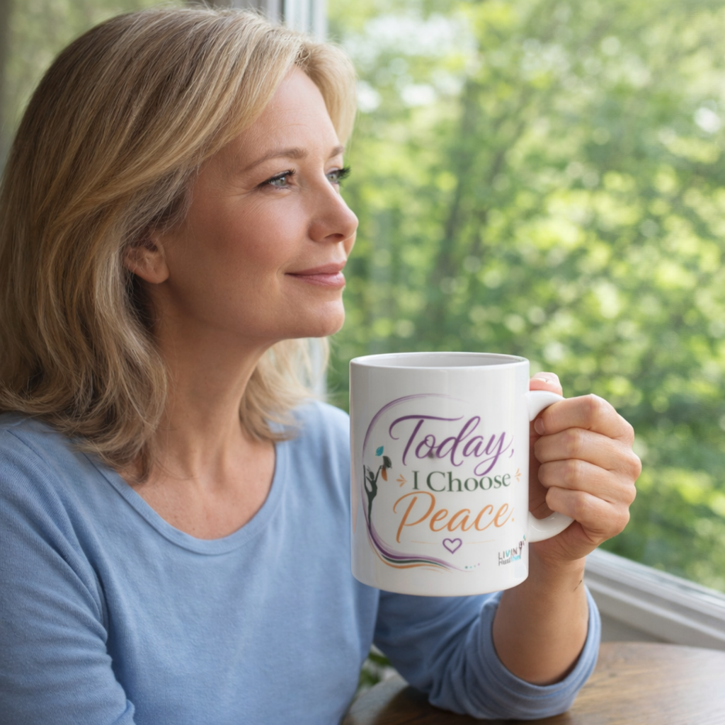 20oz Jumbo Mug - 'Today, I Choose Peace' Inspirational Coffee Cup