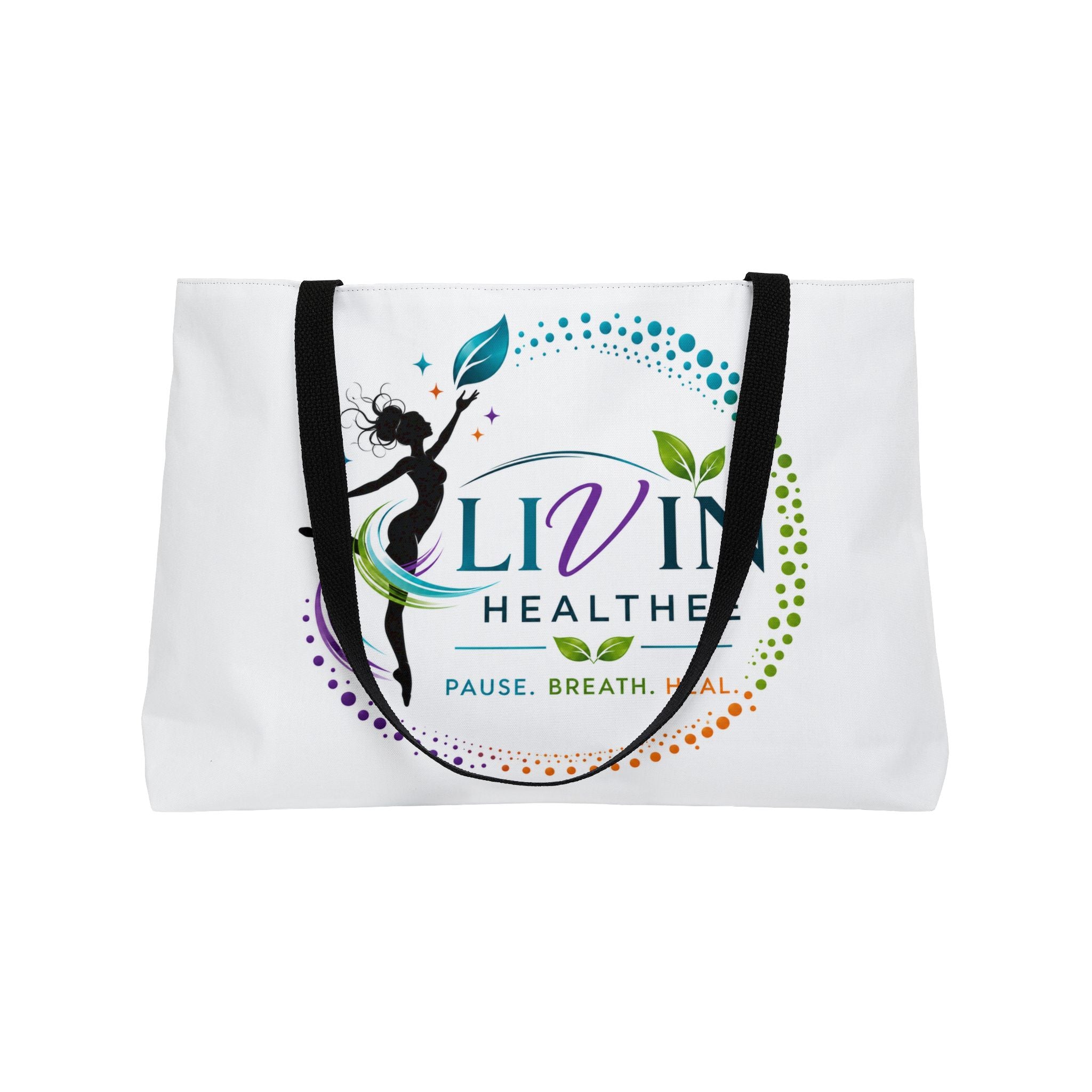 Tote Bag — “LIVIN HEALTHEE” Faith-Based Midlife Wellness Tote for Women