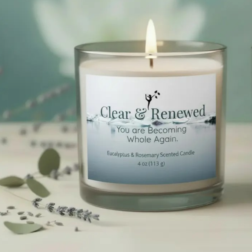 Clear and Renewed Candle | Restorative Wellness Candle