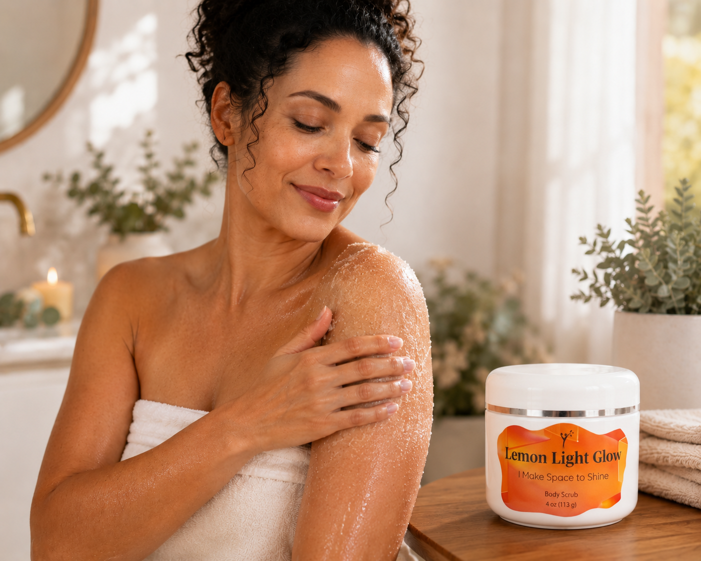 Lemon Light Glow Body Scrub | Nourishing Exfoliating Self-Care Scrub