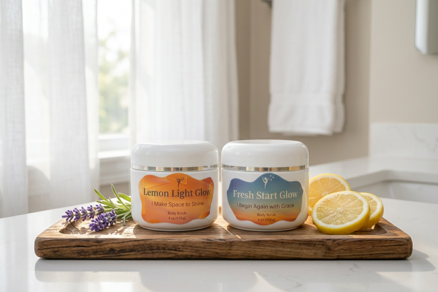Lemon Light Glow Body Scrub | Nourishing Exfoliating Self-Care Scrub
